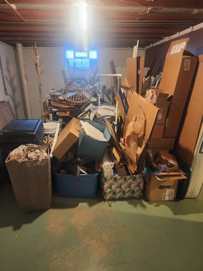 Roll-off dumpster container at job site for 20 Yard Dumpster Rental in Hilltop